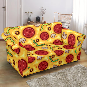 Pizza Texture Pattern Loveseat Couch Slipcover