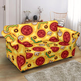 Pizza Texture Pattern Loveseat Couch Slipcover