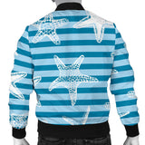 Starfish Blue Blackground Men'S Bomber Jacket