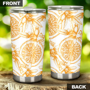 Hand Drawn Orange Fruit Pattern Tumbler