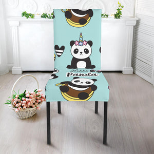 Cute Baby Panda Pattern Dining Chair Slipcover