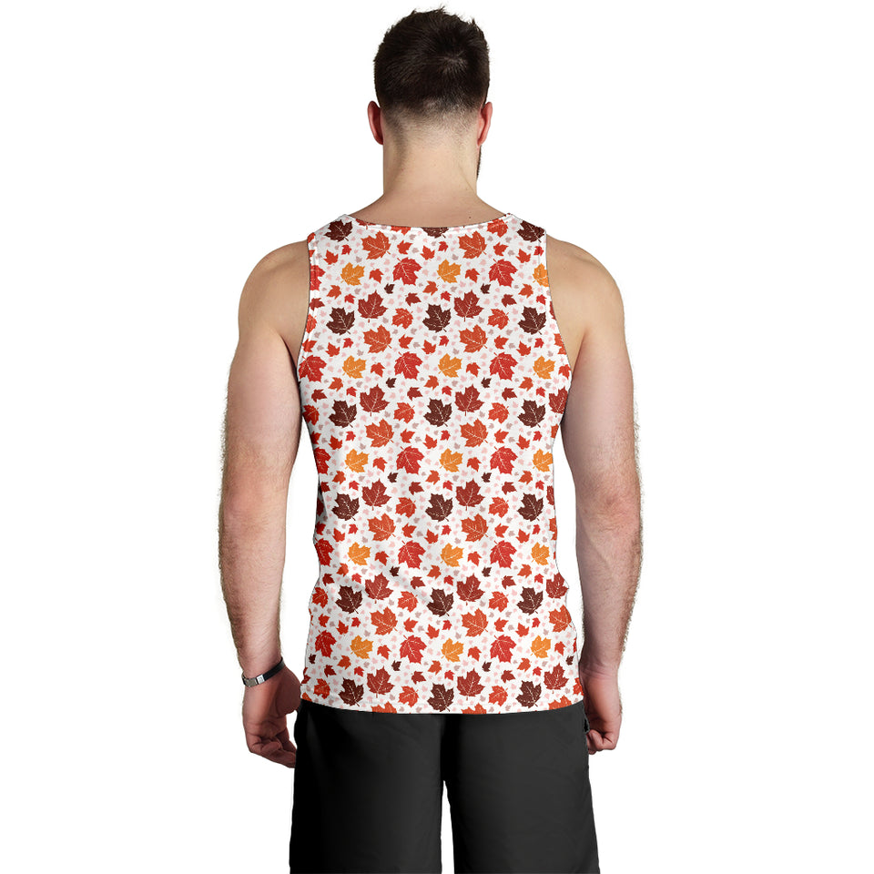 Colorful Maple Leaf pattern Men Tank Top