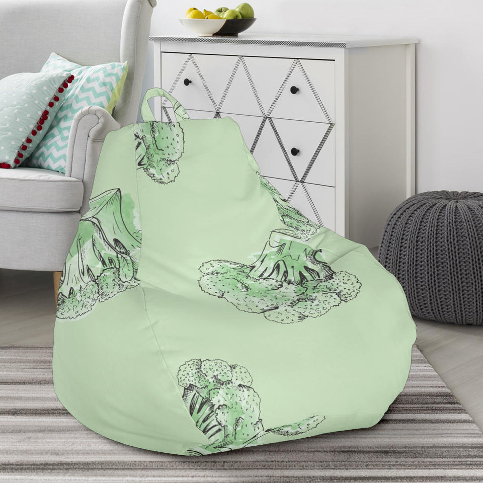 Broccoli Sketch Pattern Bean Bag Cover