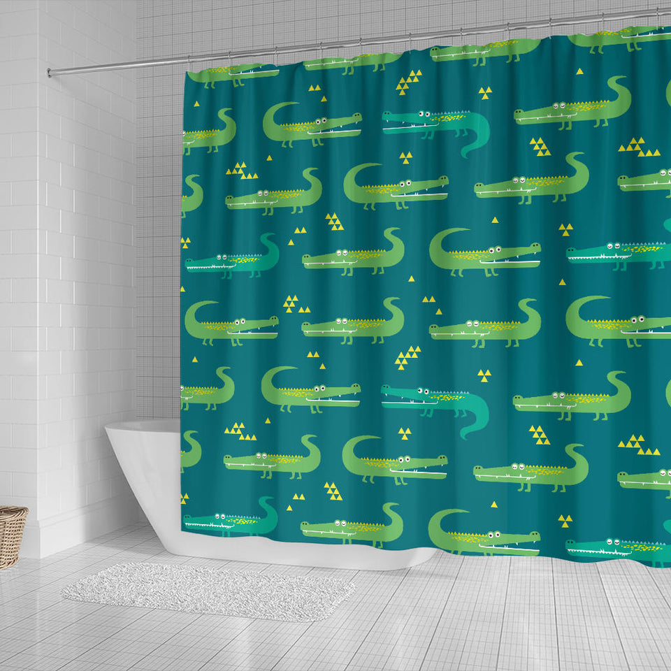 Crocodile Pattern Shower Curtain Fulfilled In US