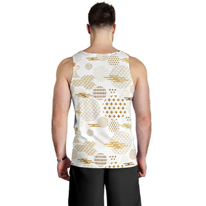 Beautiful gold japanese pattern Men Tank Top