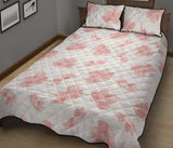 Pink sakura cherry blossom pattern Quilt Bed Set