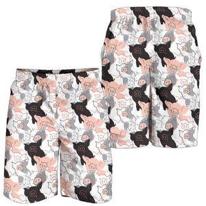 Pig Pattern Print Design 05 Men Shorts