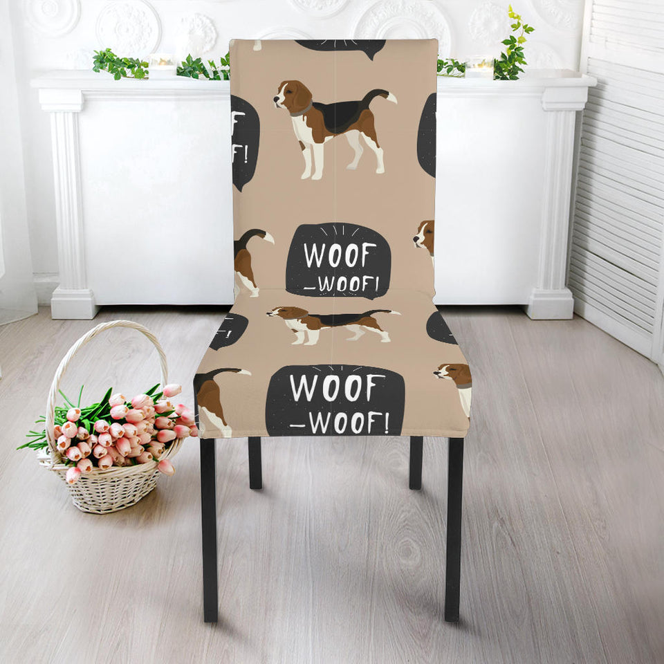 Beagle Pattern Dining Chair Slipcover
