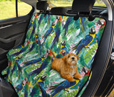 Colorful Parrot Exotic Flower Leaves Dog Car Seat Covers