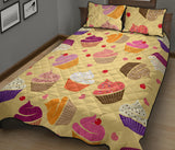 cake cupcake heart cherry pattern Quilt Bed Set