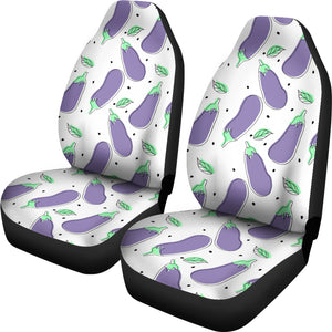 Eggplant Pattern Print Design 05 Universal Fit Car Seat Covers