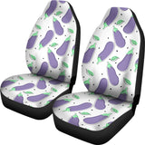 Eggplant Pattern Print Design 05 Universal Fit Car Seat Covers