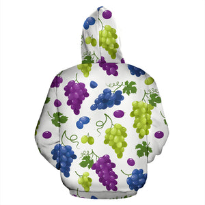 Grape Pattern Zip Up Hoodie