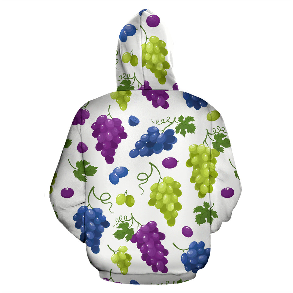 Grape Pattern Zip Up Hoodie