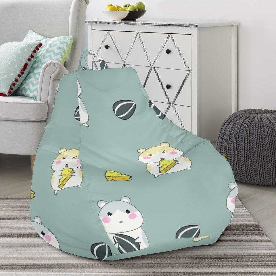 Cute Hamster Cheese Pattern Bean Bag Cover