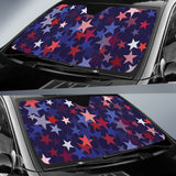 Red Blue Star Pattern Car Sun Shade