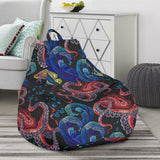 Octopus Sea Wave Tropical Fishe Pattern Bean Bag Cover