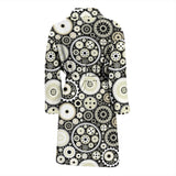 Gear Pattern Print Design 02 Men's Bathrobe