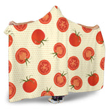 Tomato Dot Background Hooded Blanket