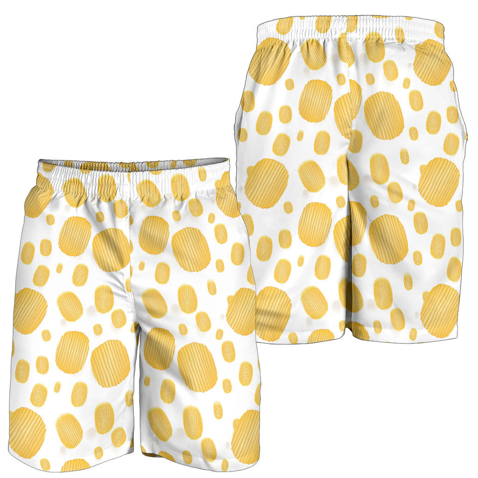 Potato Chips Pattern Print Design 03 Men Shorts