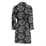 Dice Pattern Print Design 01 Men's Bathrobe