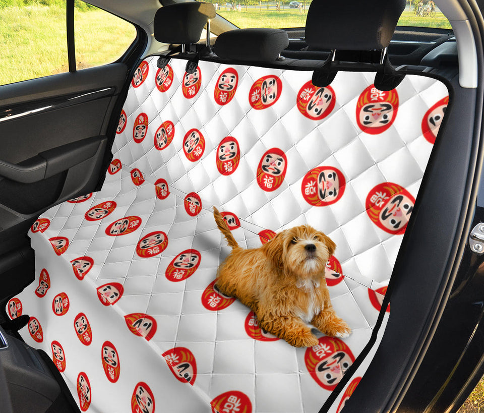 Daruma Japanese Wooden Doll Pattern Dog Car Seat Covers