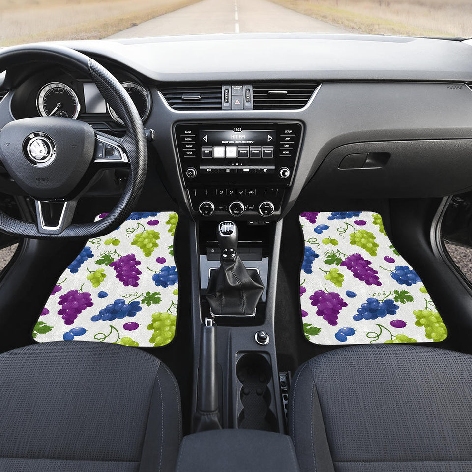 Grape Pattern Front And Back Car Mats