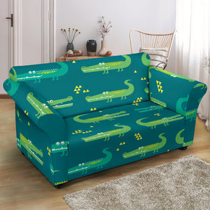 Crocodile Pattern Loveseat Couch Slipcover