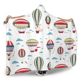 Hot Air Balloon Pattern Hooded Blanket