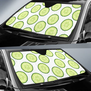 Cucumber Slices Pattern Car Sun Shade