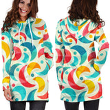 Colorful Moon Pattern Women'S Hoodie Dress
