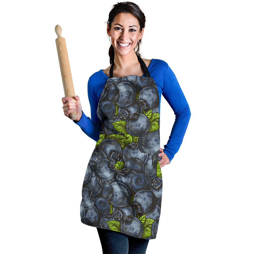 Blueberry Pattern Adjustable Apron