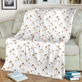 Jack Russel Pattern Print Design 05 Premium Blanket