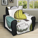Hot Air Balloon Bird Cloud Pattern Recliner Cover Protector