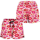 Lips Pattern Print Design 01 Women Shorts