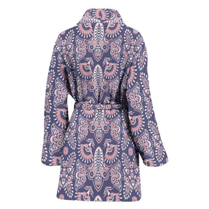 Indian Batik Style Pattern Women'S Bathrobe