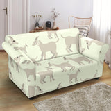 Little Young Goat Pattern Loveseat Couch Slipcover