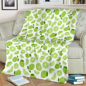 Lime Design Pattern Premium Blanket