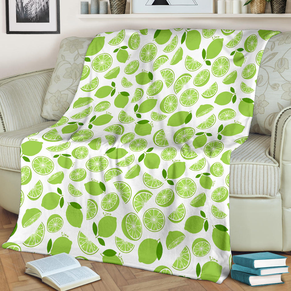 Lime Design Pattern Premium Blanket