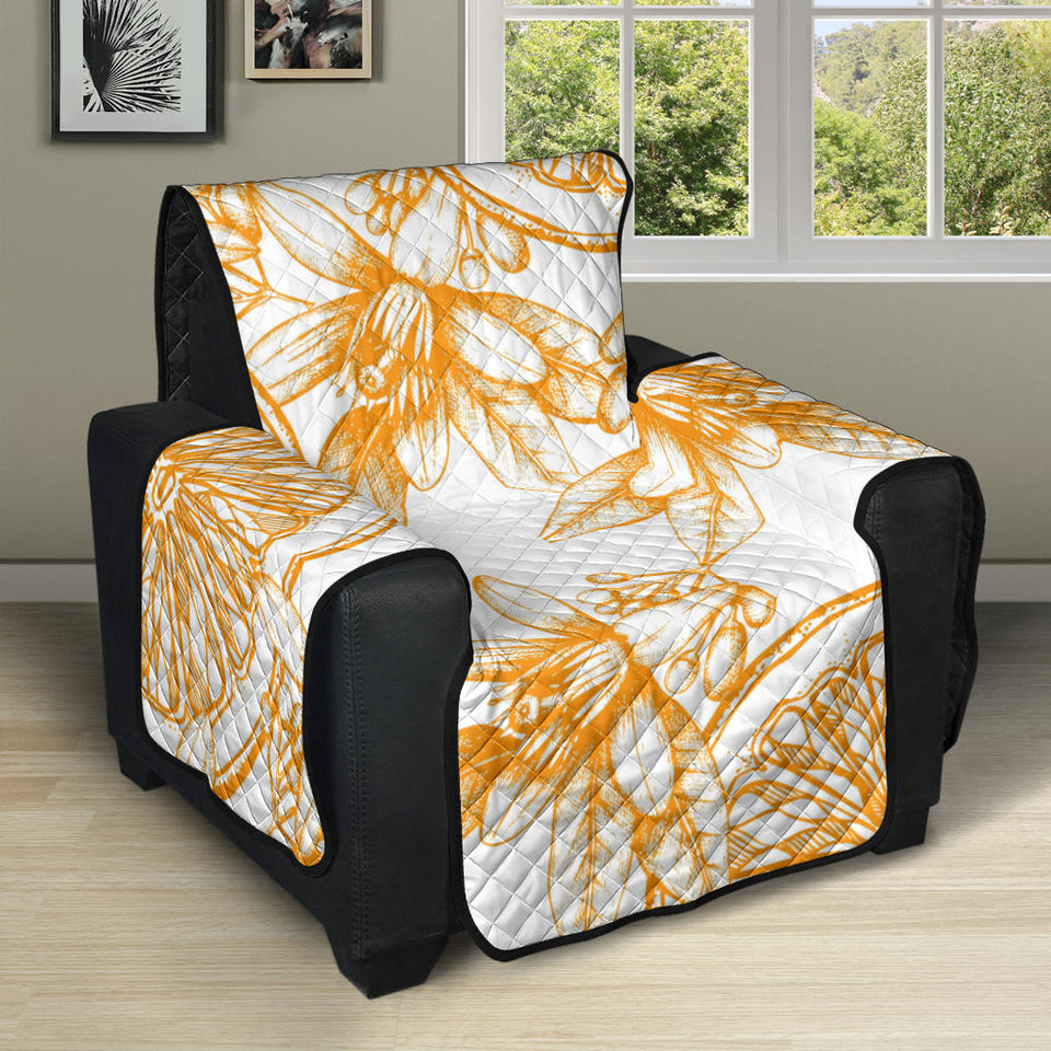 hand drawn orange fruit pattern Recliner Cover Protector