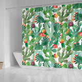 Cactus Design Pattern  Shower Curtain Fulfilled In US