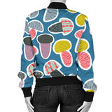 Colorful Mushroom Design Pattern Women'S Bomber Jacket