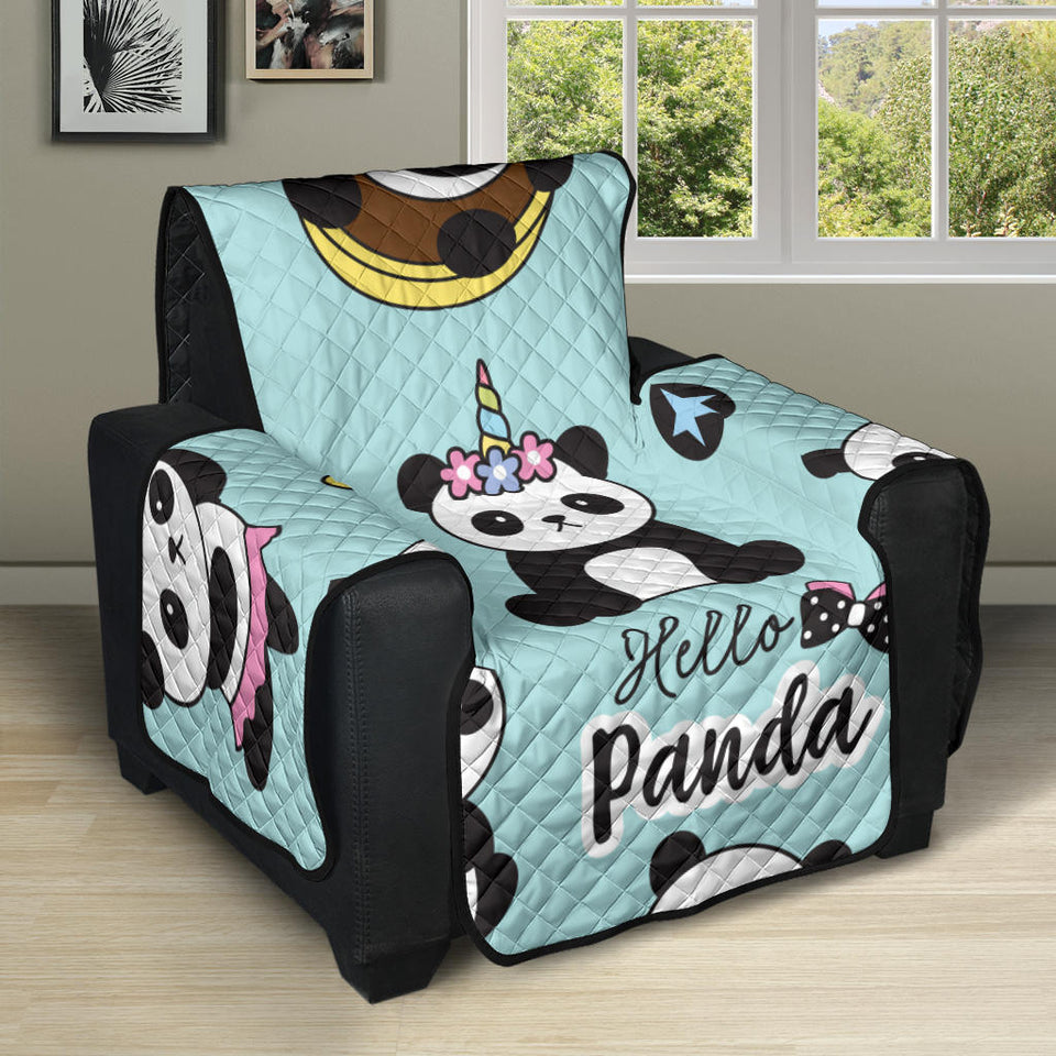 Cute baby panda pattern Recliner Cover Protector