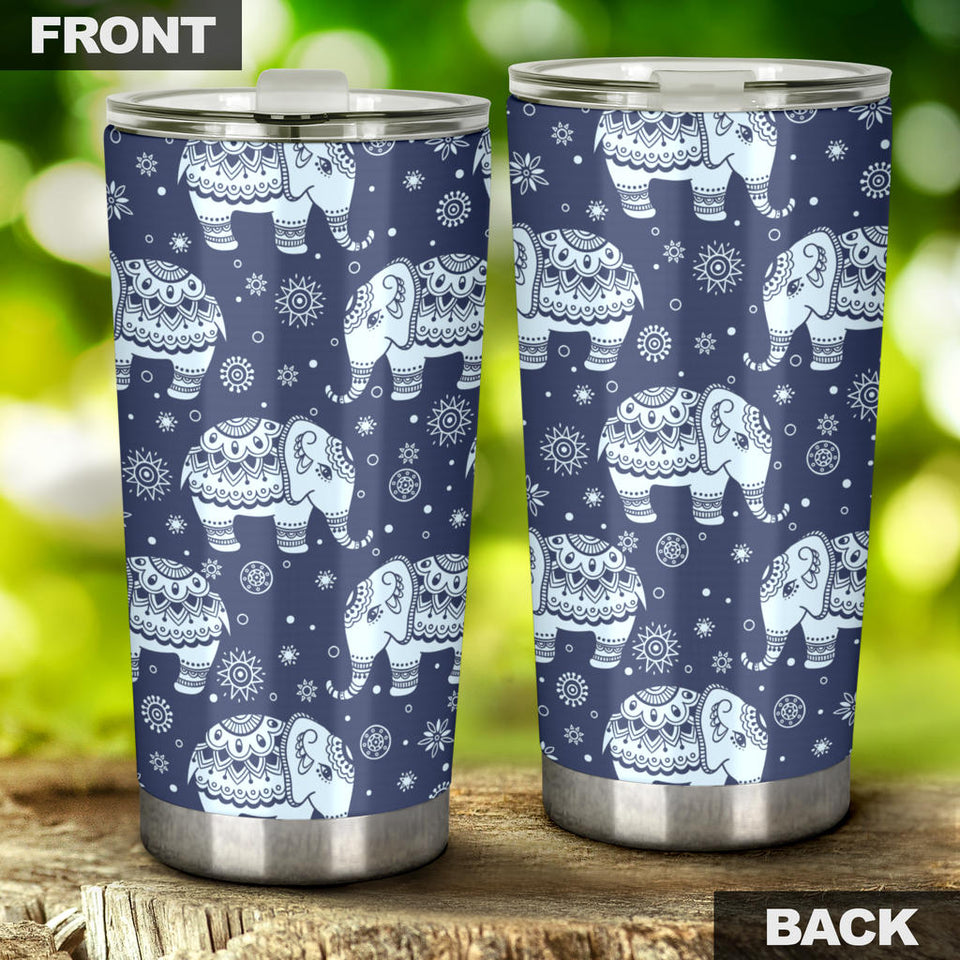 Elephant Tribal Design Pattern Tumbler
