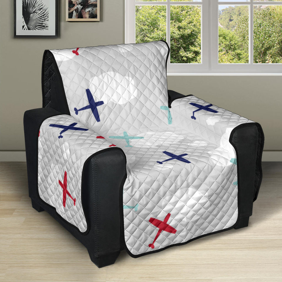 Airplane cloud grey background Recliner Cover Protector