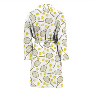 Tennis Pattern Print Design 02 Men's Bathrobe