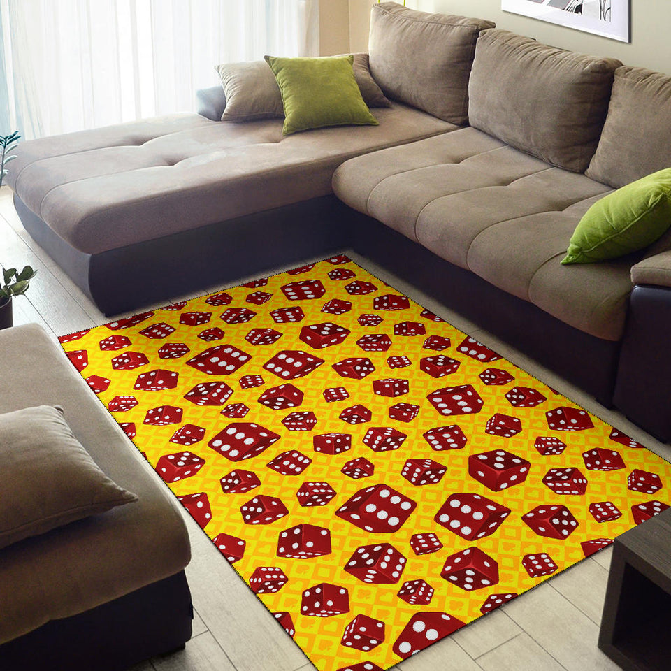 Dice Pattern Print Design 04 Area Rug