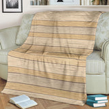 Wood Printed Pattern Print Design 01 Premium Blanket