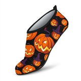 Halloween Pumpkin Pattern Aqua Shoes