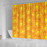 Sun Orange Background Shower Curtain Fulfilled In US